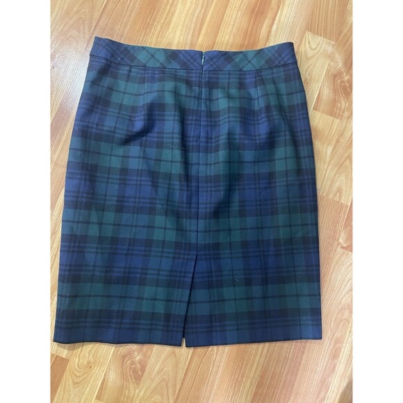 J.Crew tartan Plaid Pencil Skirt Wool 4 - Picture 3 of 6
